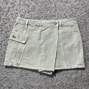 Zara Khaki Cargo Mini Skort Skirt Shorts Underneath Women’s Medium Y2K